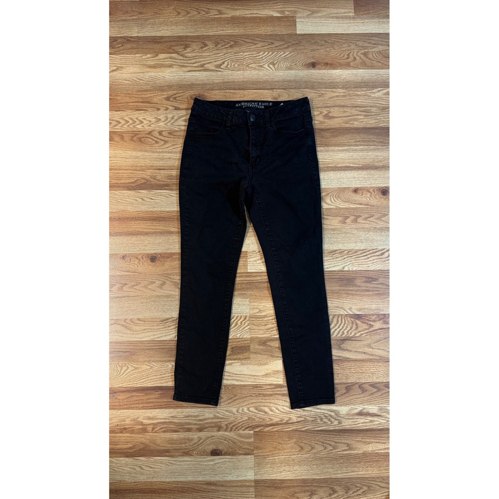 American Eagle Outfitters Super Super Stretch Jegging Black Jeans Womens 8 Short